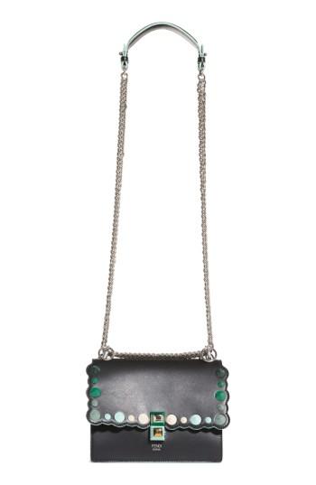 Fendi Mini Kan I Degrade Stud Calfskin Shoulder Bag -