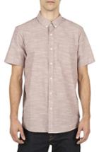 Men's Volcom Slub Oxford Shirt - Pink