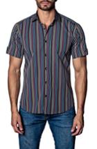 Men's Jared Lang Stripe Sport Shirt - Purple