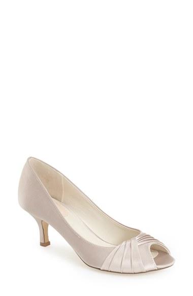 Women's Pink Paradox London 'romantic' Peep Toe Pump M - Beige