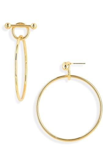 Women's Stella + Ruby Double Circle Drop Hoop Earrings