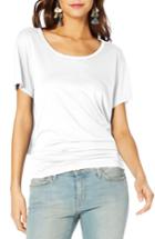 Women's Michael Stars Tie Back Tee, Size - White