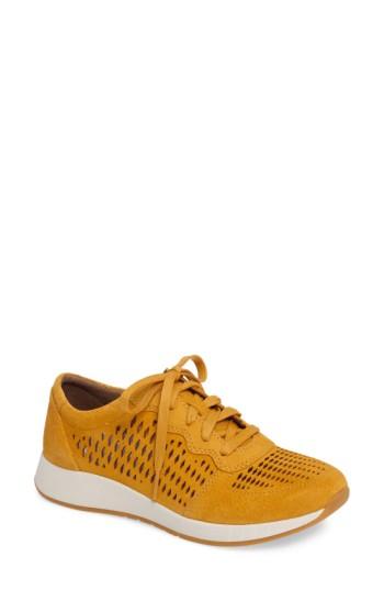 Women's Dansko Charlie Perforated Sneaker .5-9us / 39eu M - Yellow