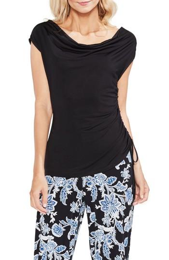 Women's Vince Camuto Drawstring Side Top, Size - Black