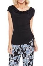Women's Vince Camuto Drawstring Side Top, Size - Black