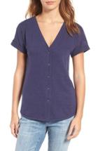 Women's Treasure & Bond Button Front Tee - Blue