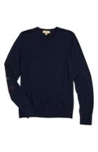 Men's Burberry Brit Richmond Cotton & Cashmere Sweater, Size - Blue