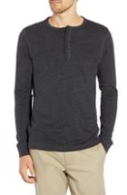 Men's 1901 Jaspe Long Sleeve Fit Henley, Size Medium - Black