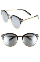 Women's Vedi Vero 56mm Round Sunglasses - Gold And Black/blue Mirror