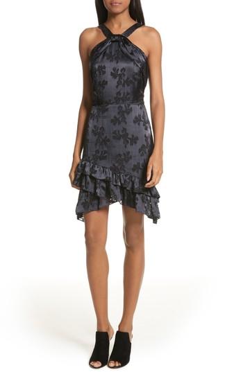 Women's Saloni Burnout Silk Satin Dress