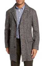 Men's Billy Reid Astor Herringbone Wool Blend Coat - Grey