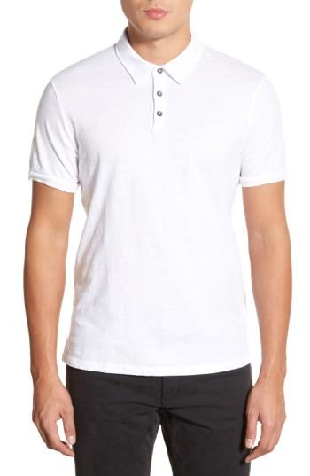 Men's Velvet By Graham & Spencer 'randall' Slub Knit Polo, Size - White