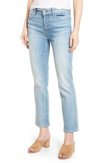 Women's 7 For All Mankind Edie High Waist Crop Jeans - Blue