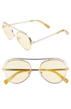 Women's Elizabeth And James Reeves 56mm Mirrored Aviator Sunglasses - Rose Gold/ Yellow