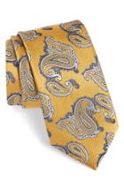 Men's Ermenegildo Zegna Paisley Silk Tie, Size - Yellow