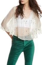 Women's Free People Jewel Box Embellished Sheer Top - Green