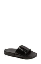 Women's Ivy Park High Shine Embossed Slide Sandal .5us / 36eu M - Black
