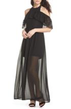 Women's Ali & Jay One Hand One Heart Cold Shoulder Maxi Dress - Black