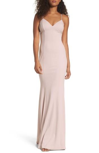 Women's Katie May Luna Stretch Crepe Gown - Pink