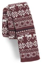 Men's Nordstrom Men's Shop Knit Cotton Tie, Size - Red