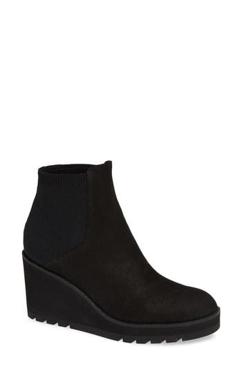 Women's Eileen Fisher Adele Wedge Bootie M - Black