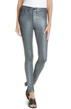 Women's Rag & Bone/jean High Waist Ankle Coated Skinny Jeans - Metallic
