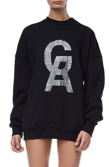 Women's Good American The Crystal Icon Sweatshirt - Black