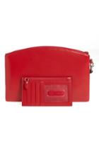 Women's Lodis Miley Leather Wristlet & Rfid Card Case - Red