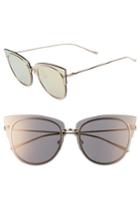 Women's Diff X Demi Lovato Demi 50mm Rimless Cat Eye Sunglasses - Gunmetal/ Grey