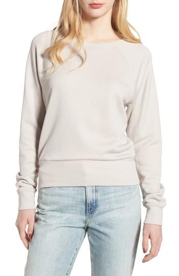 Women's James Perse Shrunken Fleece Sweatshirt - Metallic