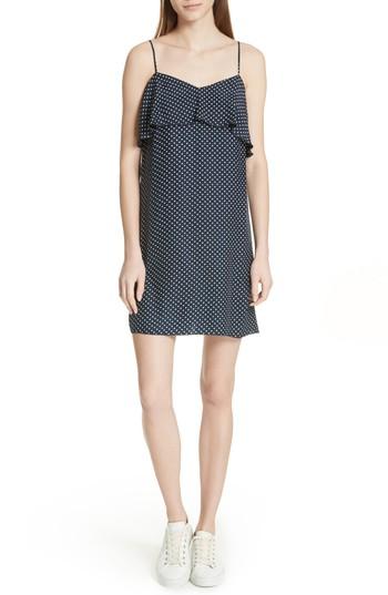 Women's Atm Anthony Thomas Melillo Polka Dot Silk Dress - Blue