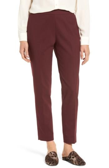 Women's Chaus Jackie Pull-on Ankle Pants - Burgundy