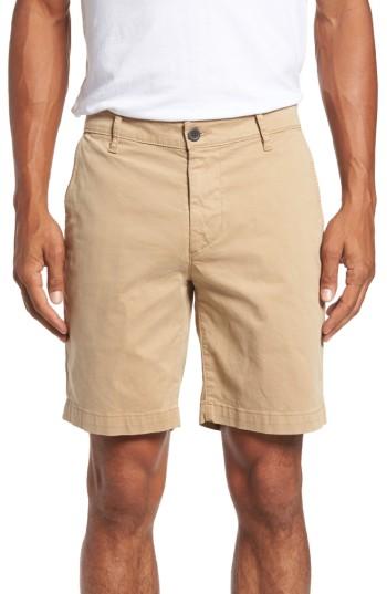 Men's Ag Wanderer Modern Slim Fit Print Twill Shorts - Brown