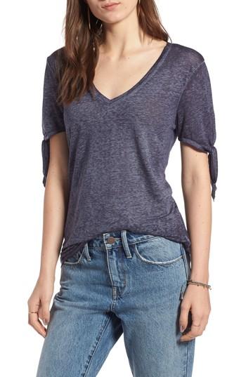 Women's Treasure & Bond Tie Sleeve Tee, Size - Blue