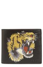 Men's Gucci Leather Tiger Head Wallet -