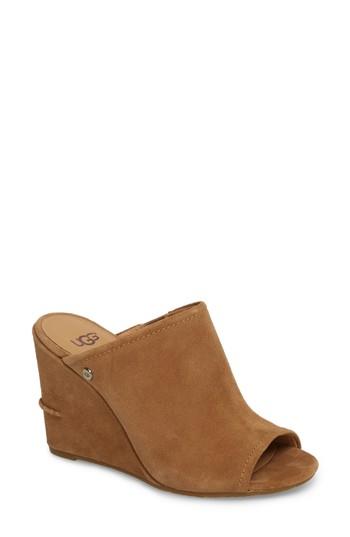 Women's Ugg Lively Wedge Slide Sandal M - Brown