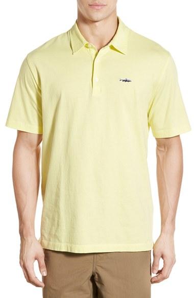 Men's Patagonia 'trout Fitz Roy' Organic Cotton Polo - Yellow