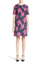 Women's Lela Rose Floral Print Stretch Jacquard Tunic Dress - Blue