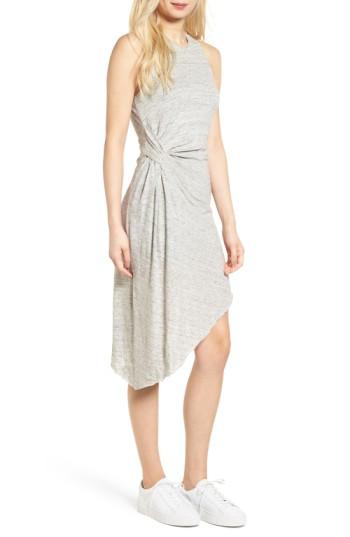 Women's Kendall + Kylie Asymmetrical Ruched Dress - Grey