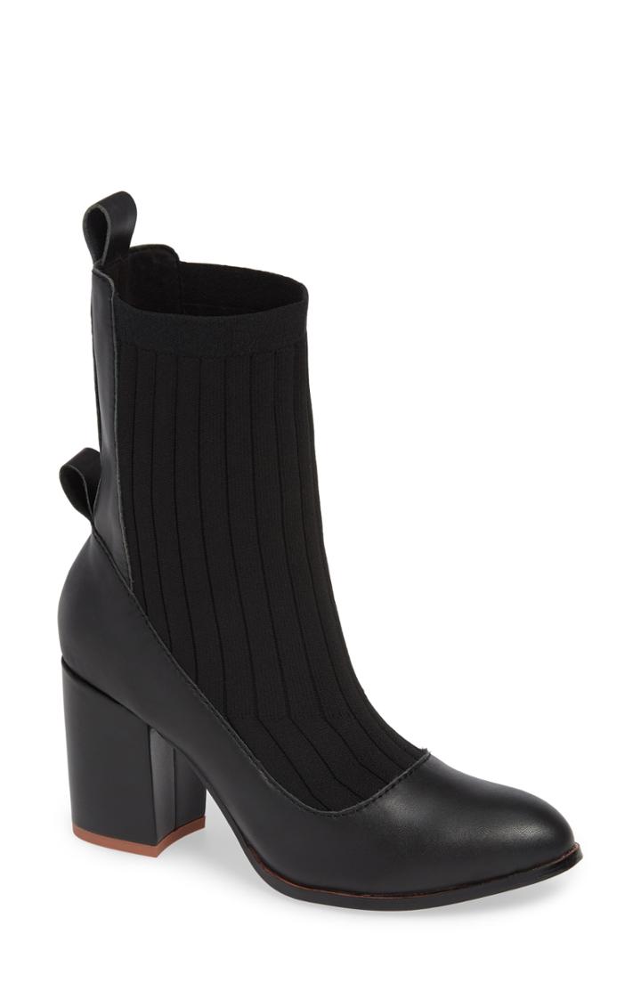 Women's Kelsi Dagger Brooklyn Warner Sock Shaft Bootie M - Black