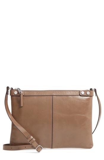 Treasure & Bond Marlow Glazed Leather Convertible Crossbody Bag - Beige