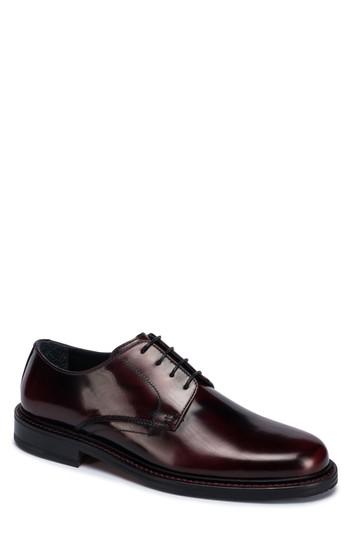 Men's Bugatchi Palermo Plain Toe Derby M - Burgundy