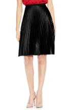 Women's Vince Camuto Lacquered Pleated Skirt - Black
