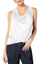 Women's Michael Stars Drape Neck Jersey Top, Size - White