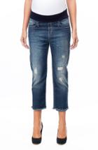 Women's Pietro Brunelli Distressed Crop Boyfriend Maternity Jeans