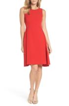 Women's Maggy London Crepe Fit & Flare Dress - Red