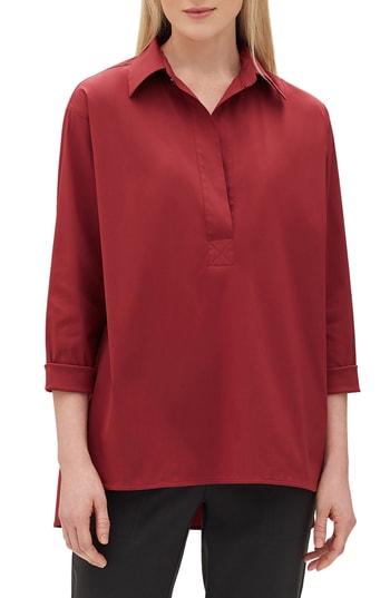 Women's Lafayette 148 New York Beckett Blouse - Red