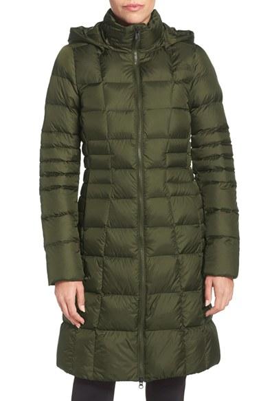 Women's The North Face 'metropolis Ii' Hooded Water Resistant Down Parka - Green