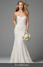 Women's Watters Copeland Strapless Lace Gown