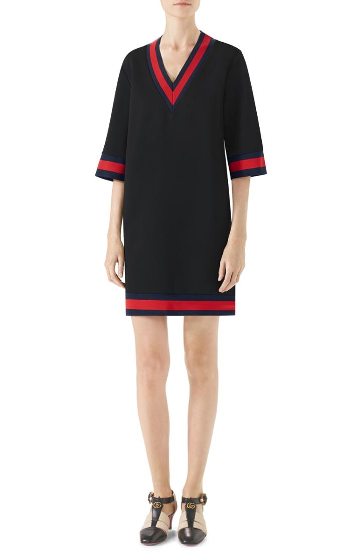 Women's Gucci Stripe Trim Shift Dress